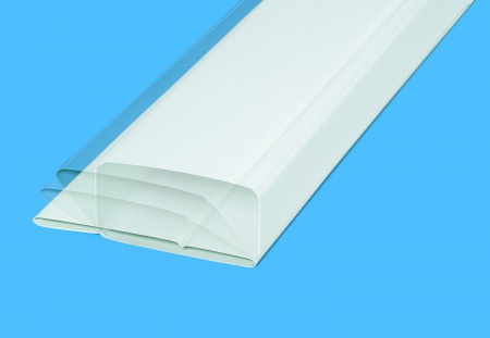 Conduit plat pvc rigide livre plie a plat 40x220 equivalent d125mm lg 1.5m