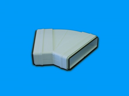 Coude45° horizontal pvc rigide a joints section rectangulaire 55x220