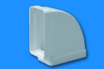 Coude90° horizont pvc rigide section rectangulaire 55x110