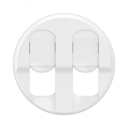 Enjoliveur prise double RJ45 Céliane - Blanc