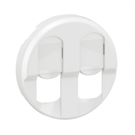 Enjoliveur prise double RJ45 Céliane - Blanc