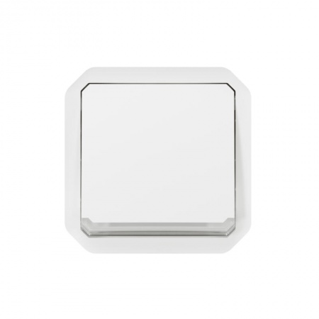 Interrupteur ou va-et-vient lumineux 10AX 250V Plexo composable blanc