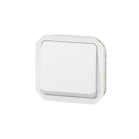 Interrupteur ou va-et-vient lumineux 10AX 250V Plexo composable blanc