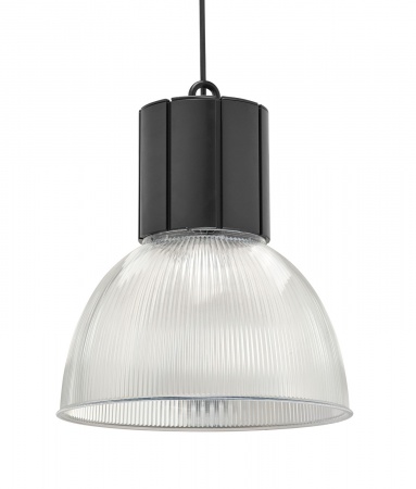 Lexa - suspension ø316mm, noir / transparent, led intég. 40w 80° 4000k 4000lm