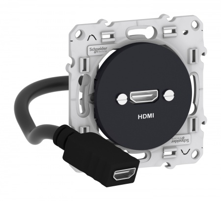 Odace - prise hdmi type a - anthracite
