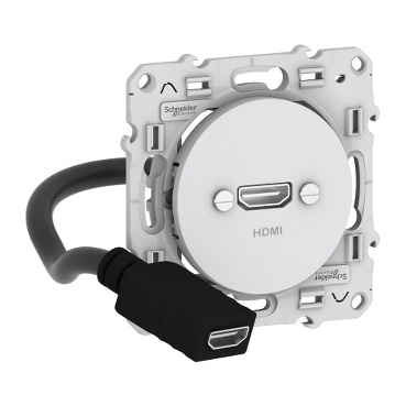 Odace - prise hdmi type a - blanc