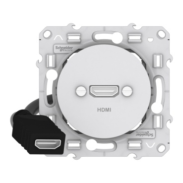 Odace - prise hdmi type a - blanc