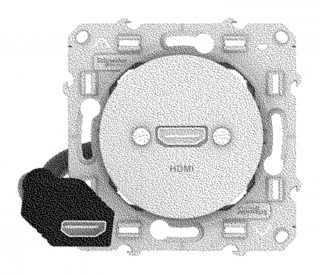 Odace - prise hdmi type a - blanc