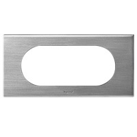 Plaque  2p etendue  inox brosse