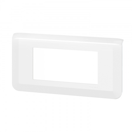 Plaque 4 modules blanc