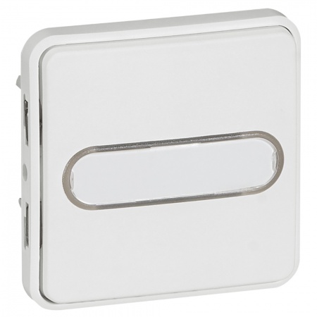 Poussoir porte etiquette lumineux composable blanc artic