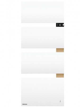 Sèche-serviettes Symphonik mât à droite 1750W blanc mat  / chêne massif