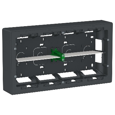 Unica - boîte de concentration saillie - 2 rang de 10 mod - anthracite - à compl