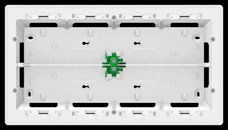 Unica - boîte de concentration saillie - 2 rang de 10 mod - blanc anti - à compl