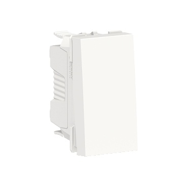 Unica - bouton-poussoir no/nf - 10a - connex rapide - 1 mod - blanc - méca seul