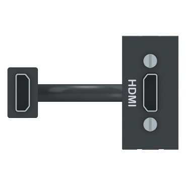 Unica - prise hdmi préconnectorisée - 1 mod - anthracite - méca seul