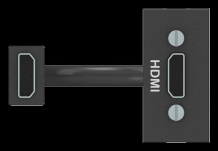 Unica - prise hdmi préconnectorisée - 1 mod - anthracite - méca seul