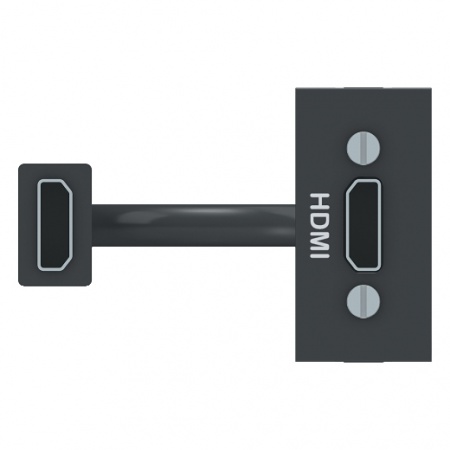 Unica - prise hdmi préconnectorisée - 1 mod - anthracite - méca seul