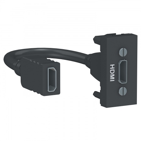 Unica - prise hdmi préconnectorisée - 1 mod - anthracite - méca seul