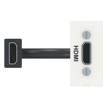 Unica - prise hdmi préconnectorisée - 1 mod - blanc - méca seul