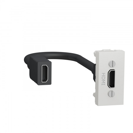 Unica - prise hdmi préconnectorisée - 1 mod - blanc - méca seul