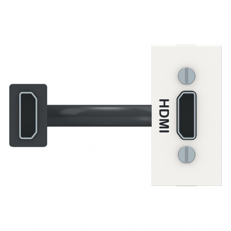 Unica - prise hdmi préconnectorisée - 1 mod - blanc - méca seul