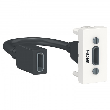 Unica - prise hdmi préconnectorisée - 1 mod - blanc - méca seul