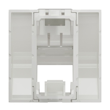 Unica - prise pour 1 rj45 keystone/systimax - 2 mod incliné - blanc - méca seul