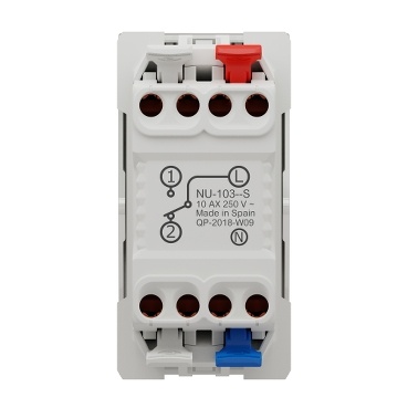 Unica - va-et-vient lum témoin - 10a - connex rapide - 1 mod - blanc - méca seul