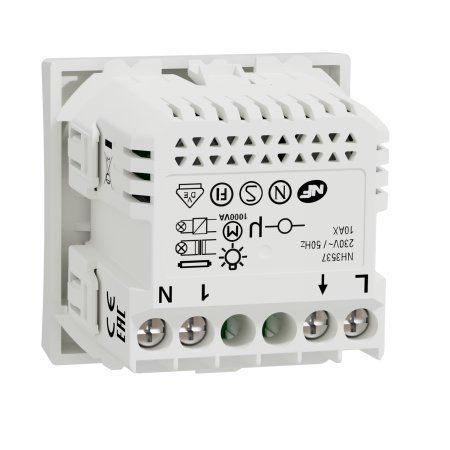 Wiser unica - bouton poussoir - 10a - zigbee - blanc - méca seul